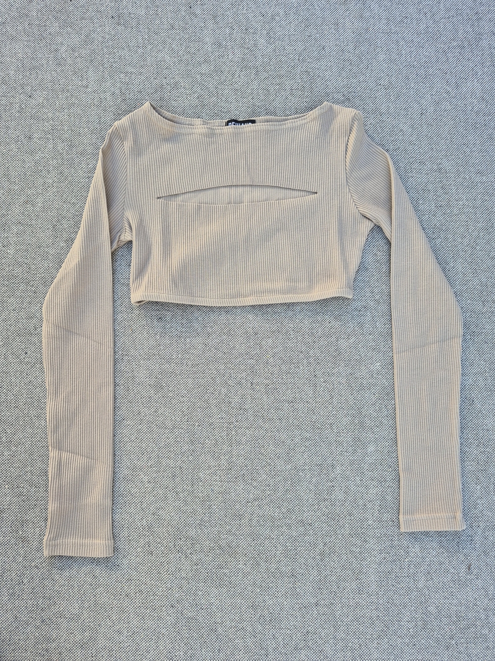 BEIHAUS Ribbed 2 Piece Skirt Set Beige - Picture 8 of 12
